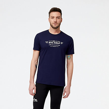 United Airlines NYC Half Map Graphic Short Sleeve