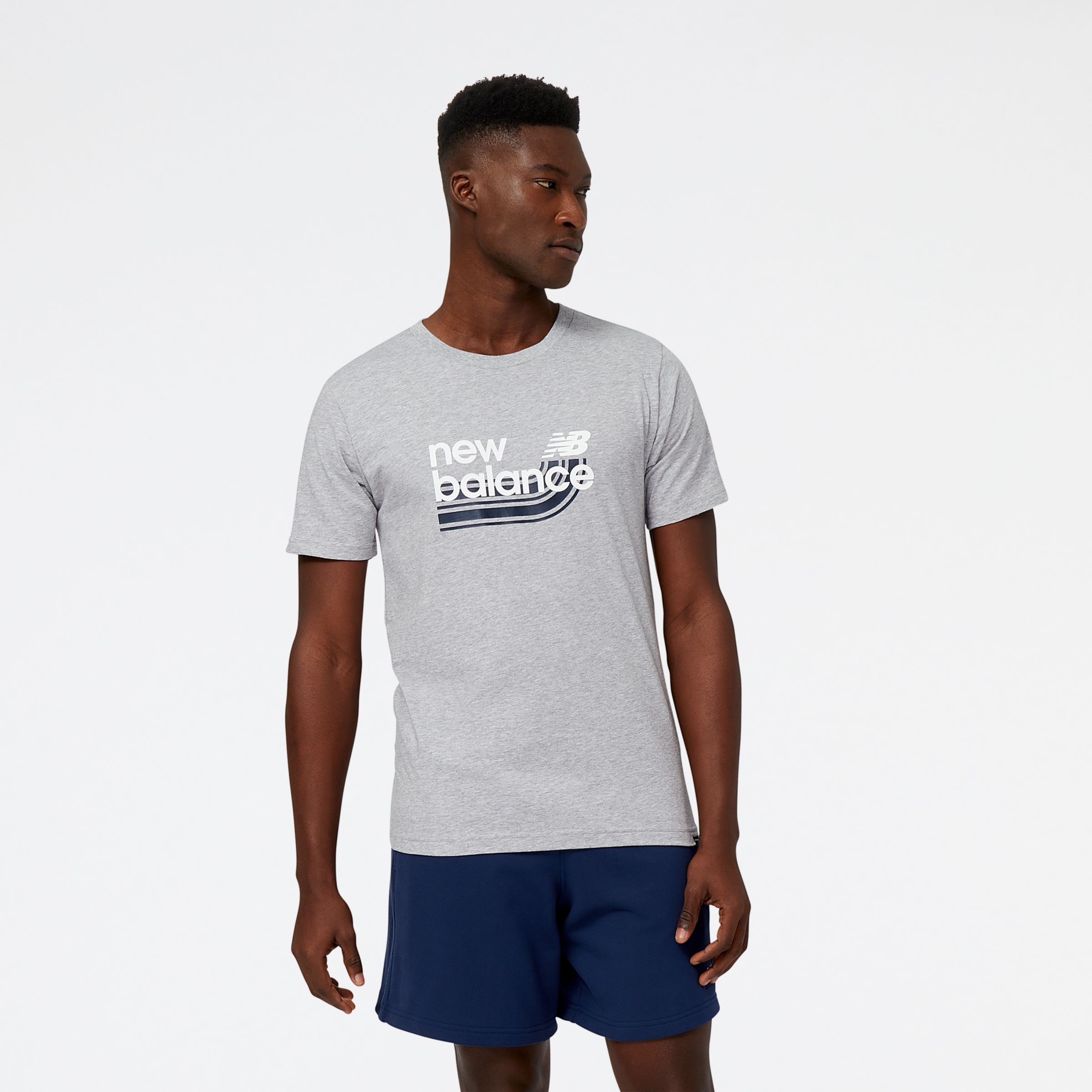 

New Balance Men's Sport Core Graphic Cotton Jersey Short Sleeve T-shirt Grey - Grey