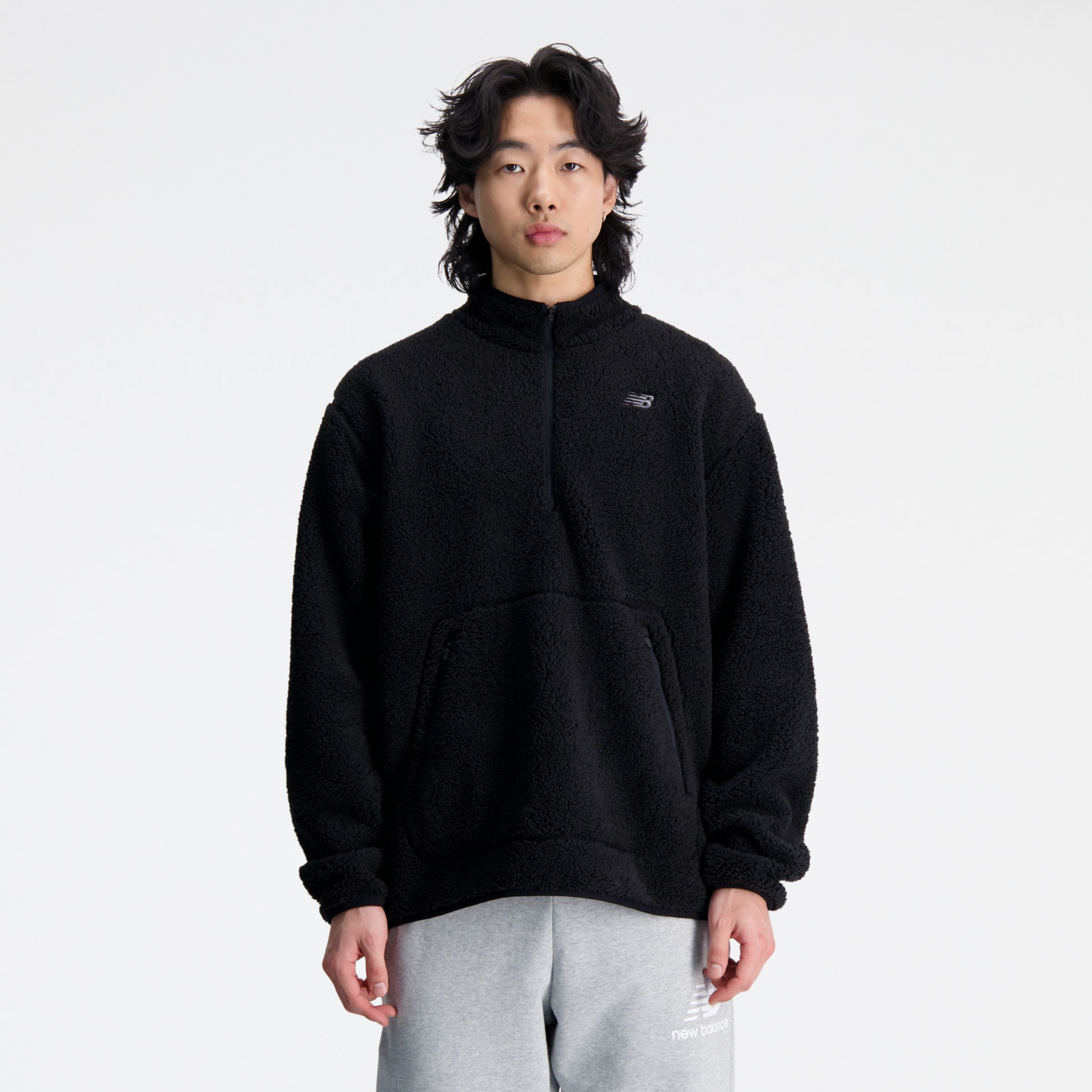 

New Balance Men's R.W. Tech Sherpa Pullover Black - Black
