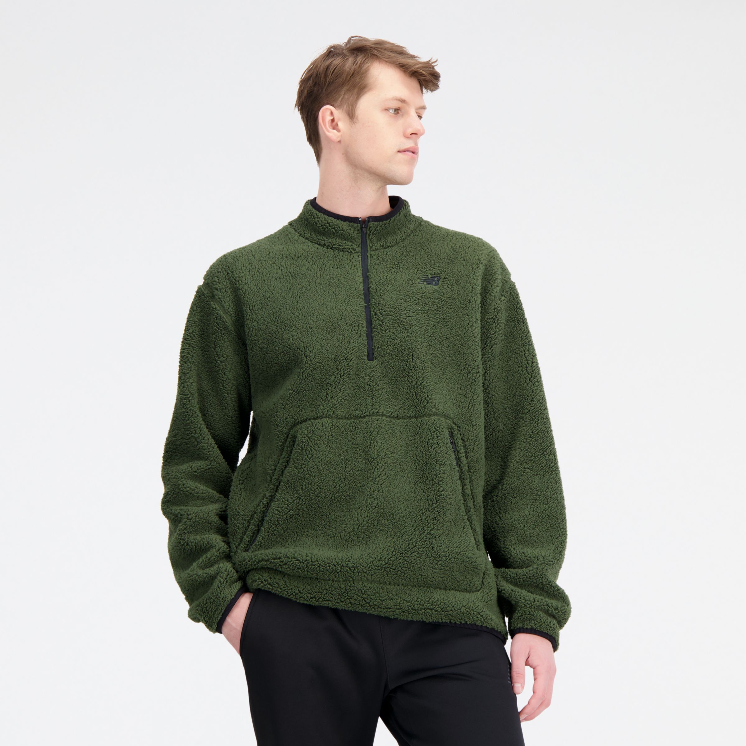 

New Balance Men's R.W. Tech Sherpa Pullover Green - Green