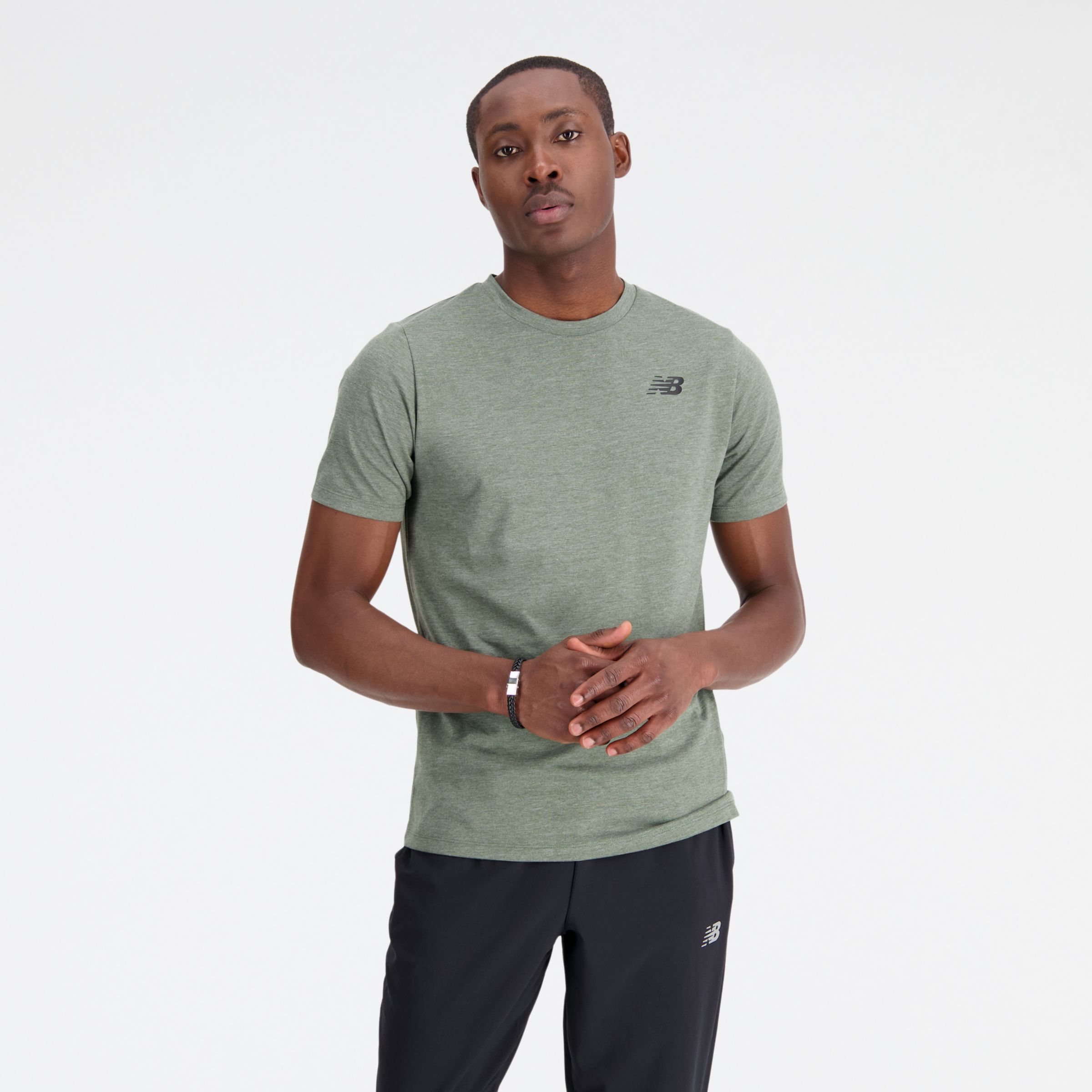 

New Balance Men's Tenacity Heathertech T-Shirt Green - Green