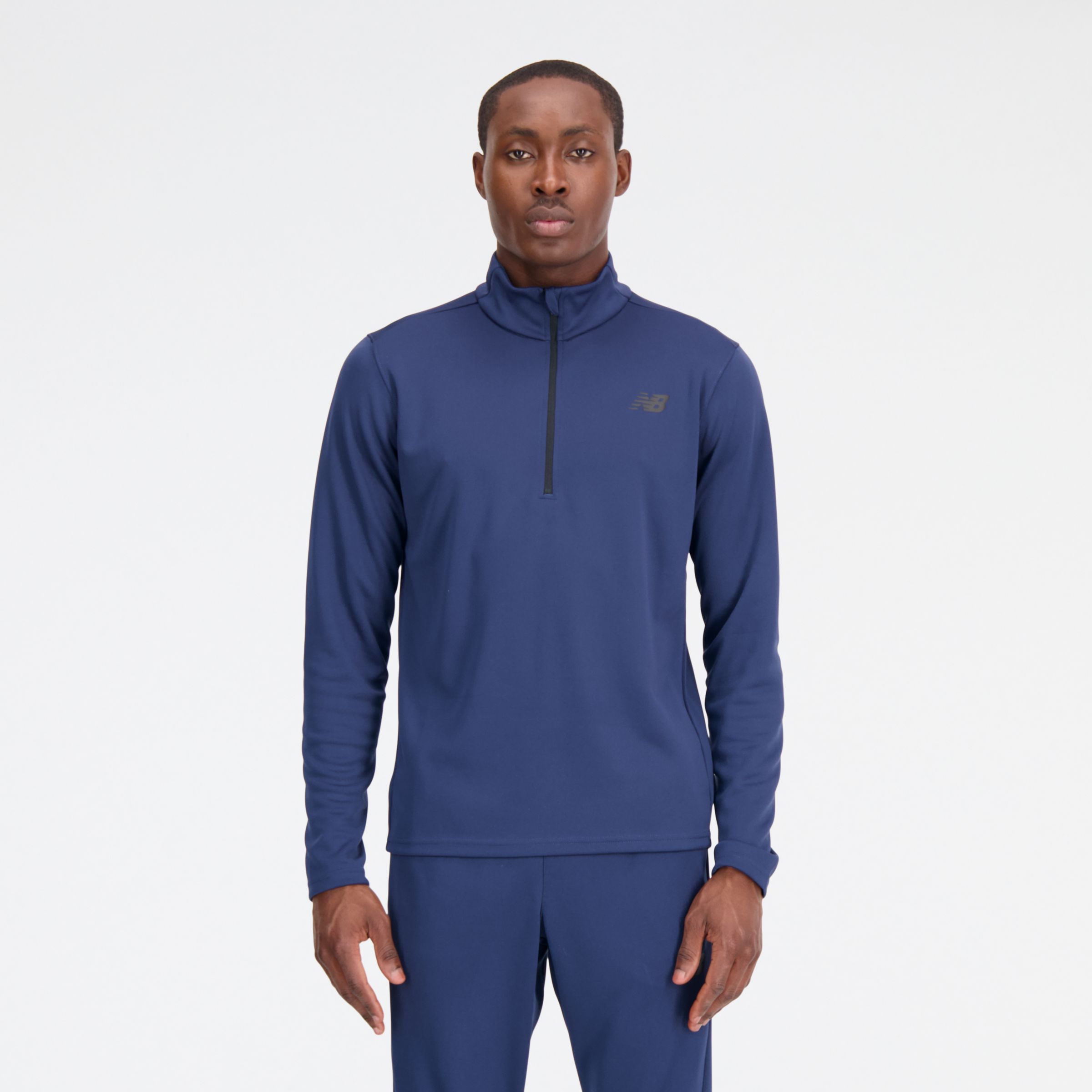 

New Balance Men's Knit 1/4 Zip Blue - Blue
