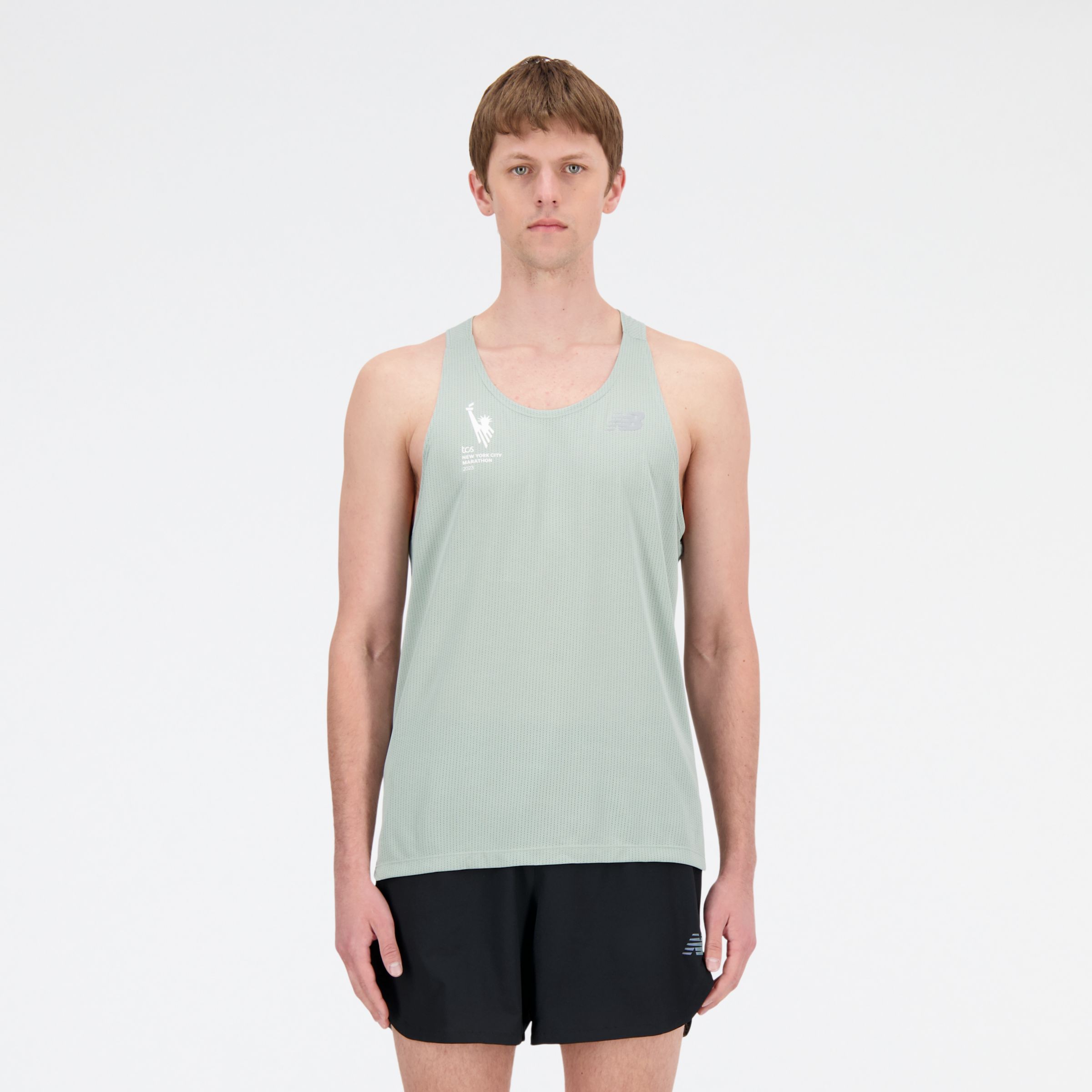 

New Balance Men's NYC Marathon Impact Run Singlet Green - Green