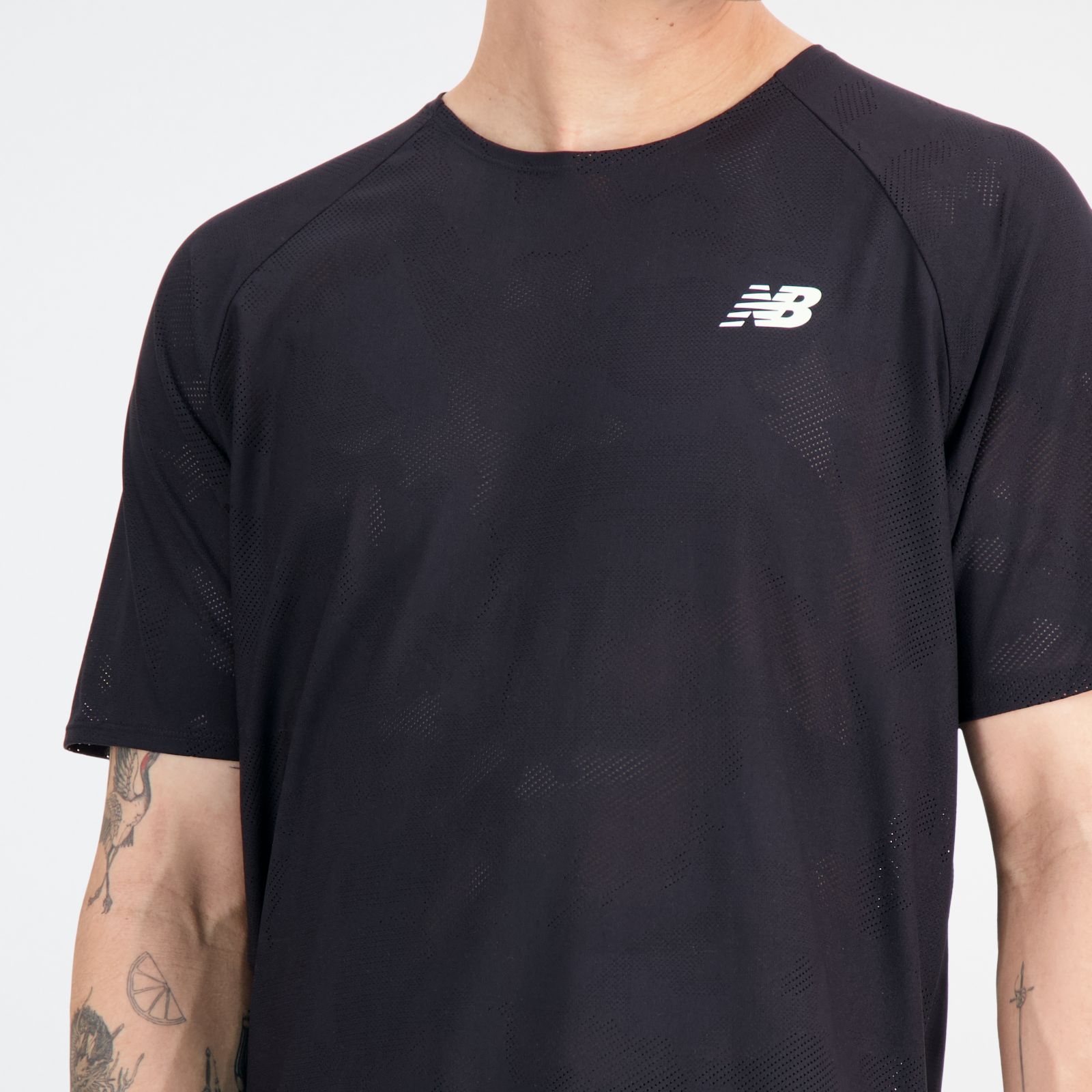  New Balance Men's Q Speed Fuel Jacquard Short Sleeve, Dynomite  Heather, X-Small : Clothing, Shoes & Jewelry