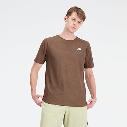 New Balance T-shirt jacquard Q Speed à manches courtes, MT33281DUO image number null