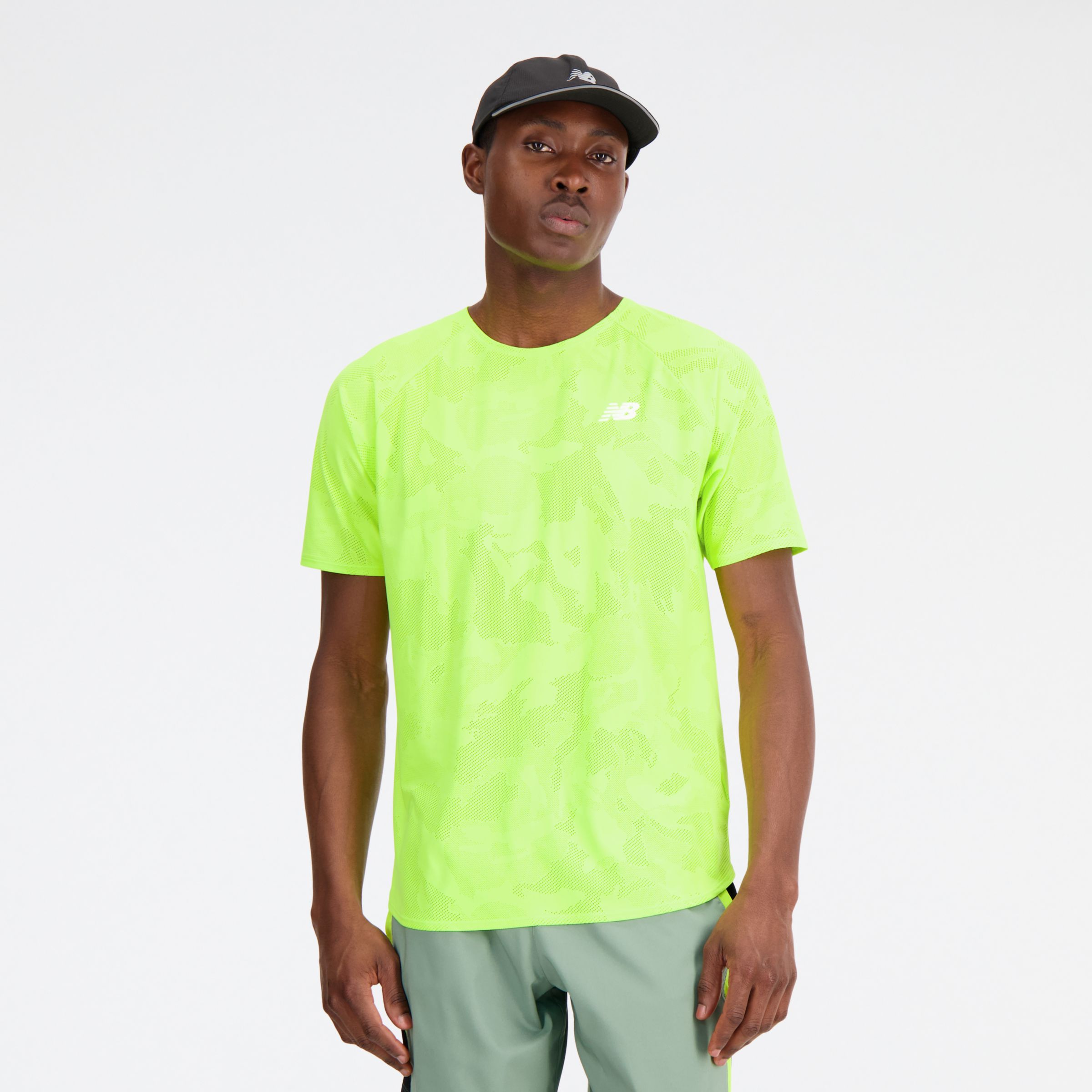 

New Balance Men's Q Speed Jacquard Short Sleeve Green - Green