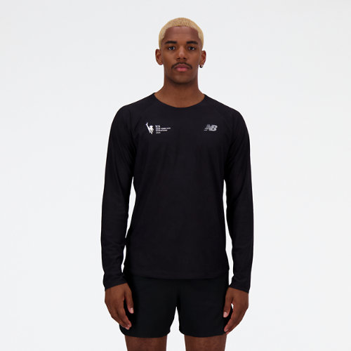 

New Balance Men's NYC Marathon Q Speed Jacquard Long Sleeve Black - Black