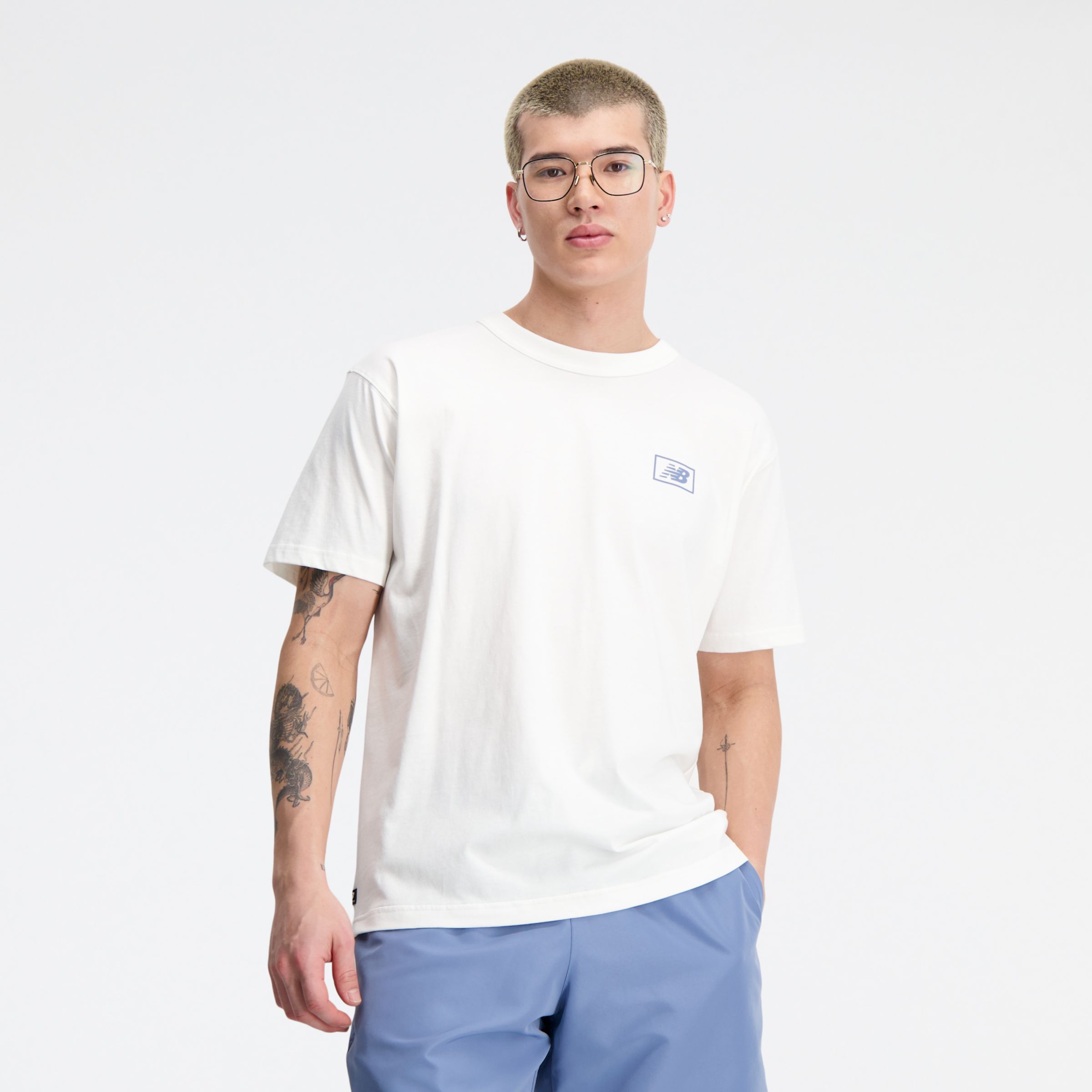 

New Balance Men's NB Essentials Graphic T-Shirt White - White