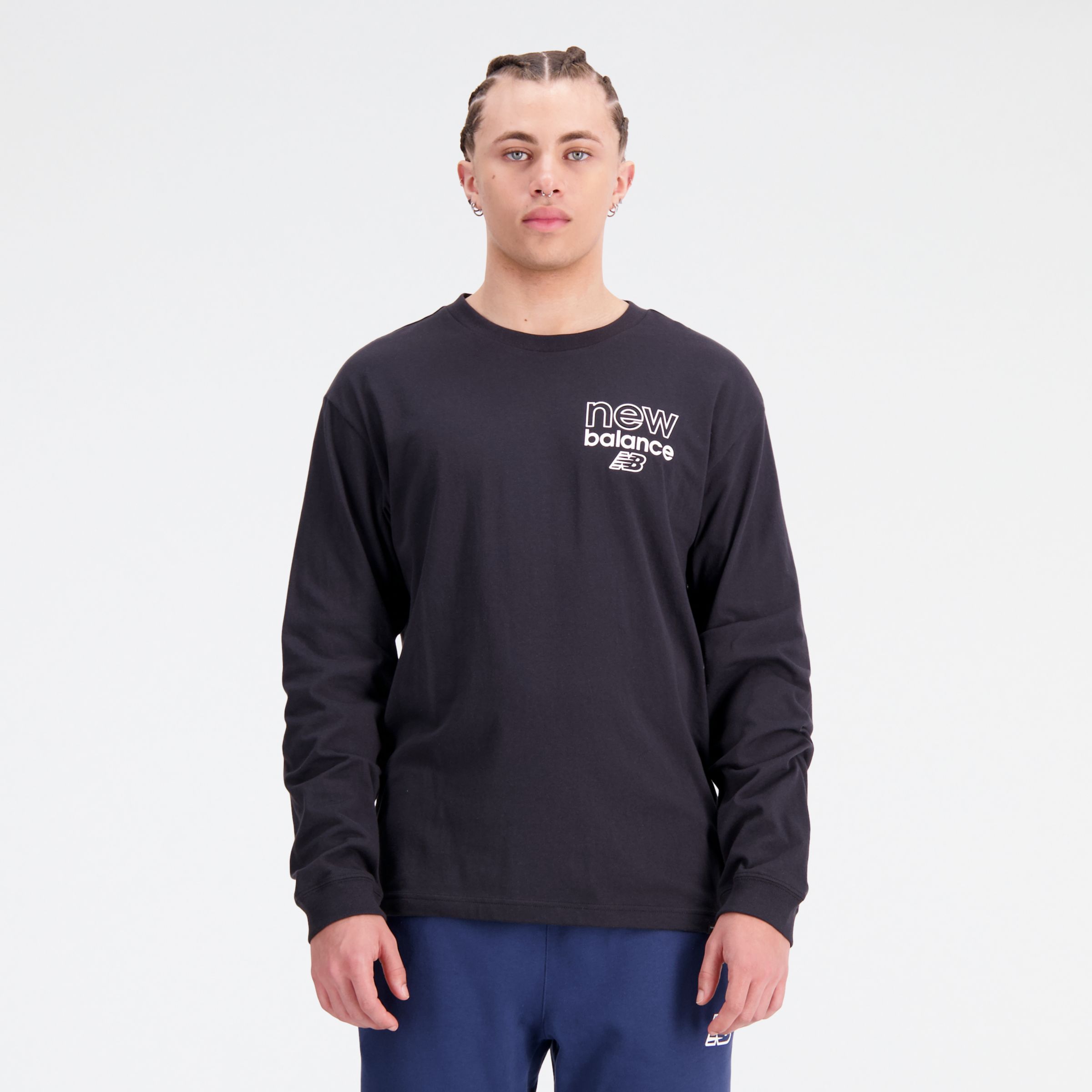 

New Balance Men's NB Sport Seasonal Long Sleeve T-Shirt Black - Black