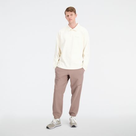 Athletics Linear Longsleeve Polo, GREIGE, MT33561GIE