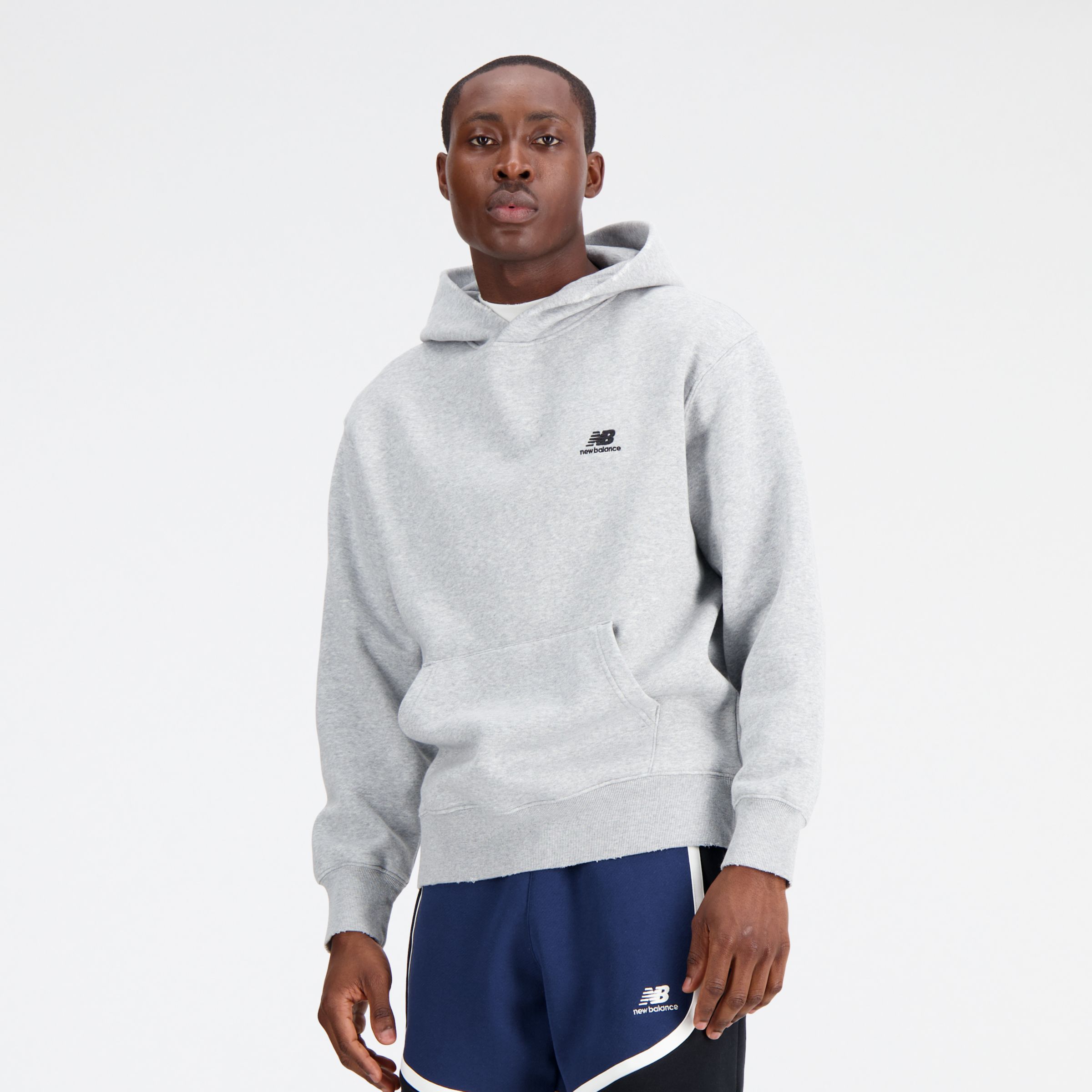 

New Balance Men's Hoops Fleece Hoodie Grey - Grey