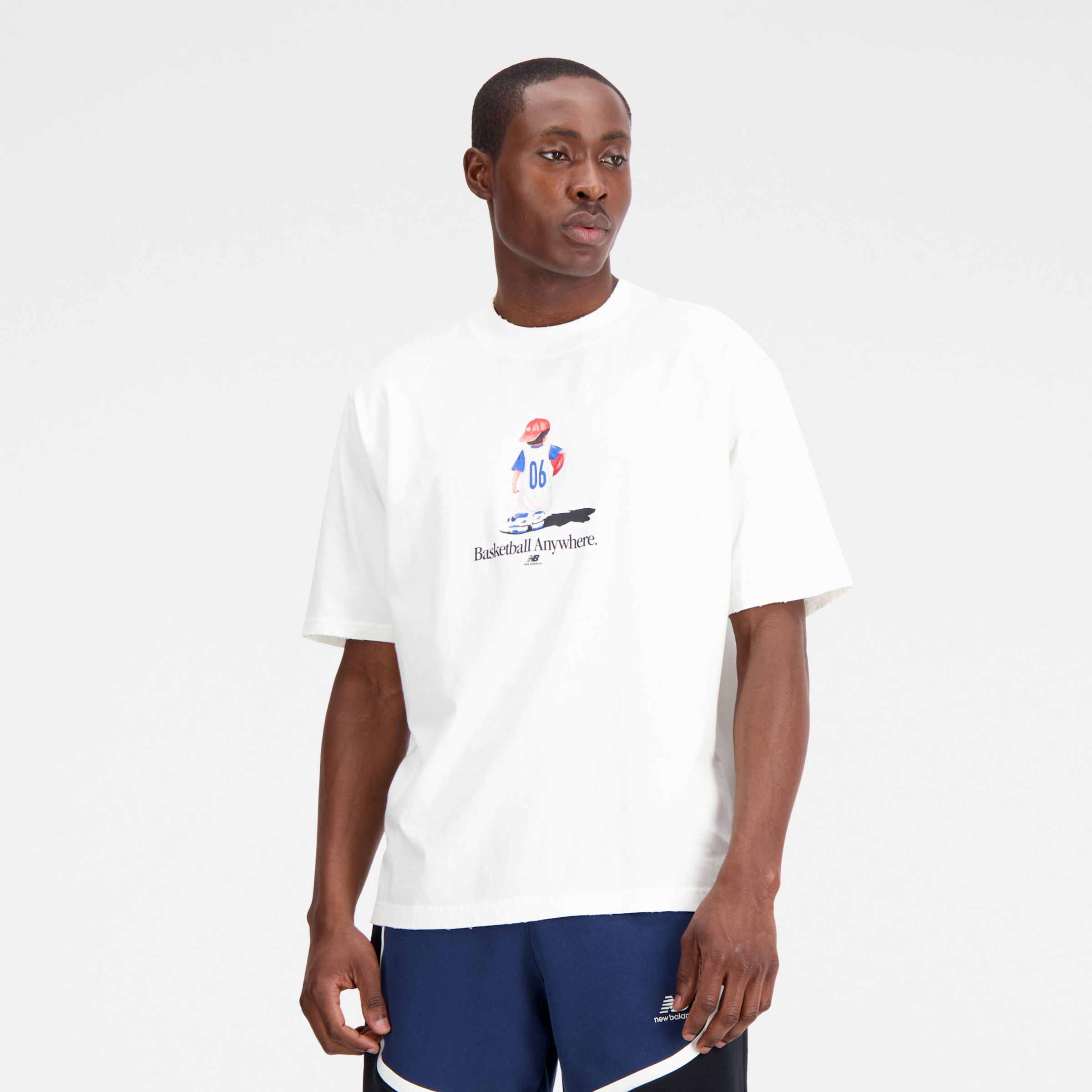 

New Balance Men's Hoops Graphic T-Shirt White - White