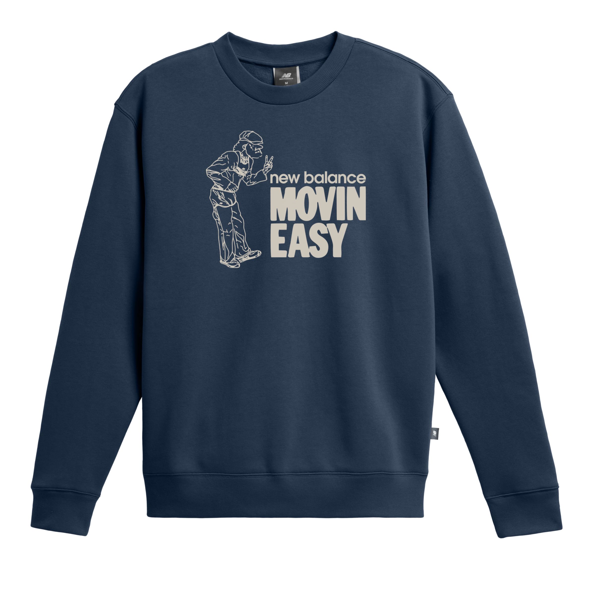 

New Balance Men's Movin Easy Crew Blue - Blue
