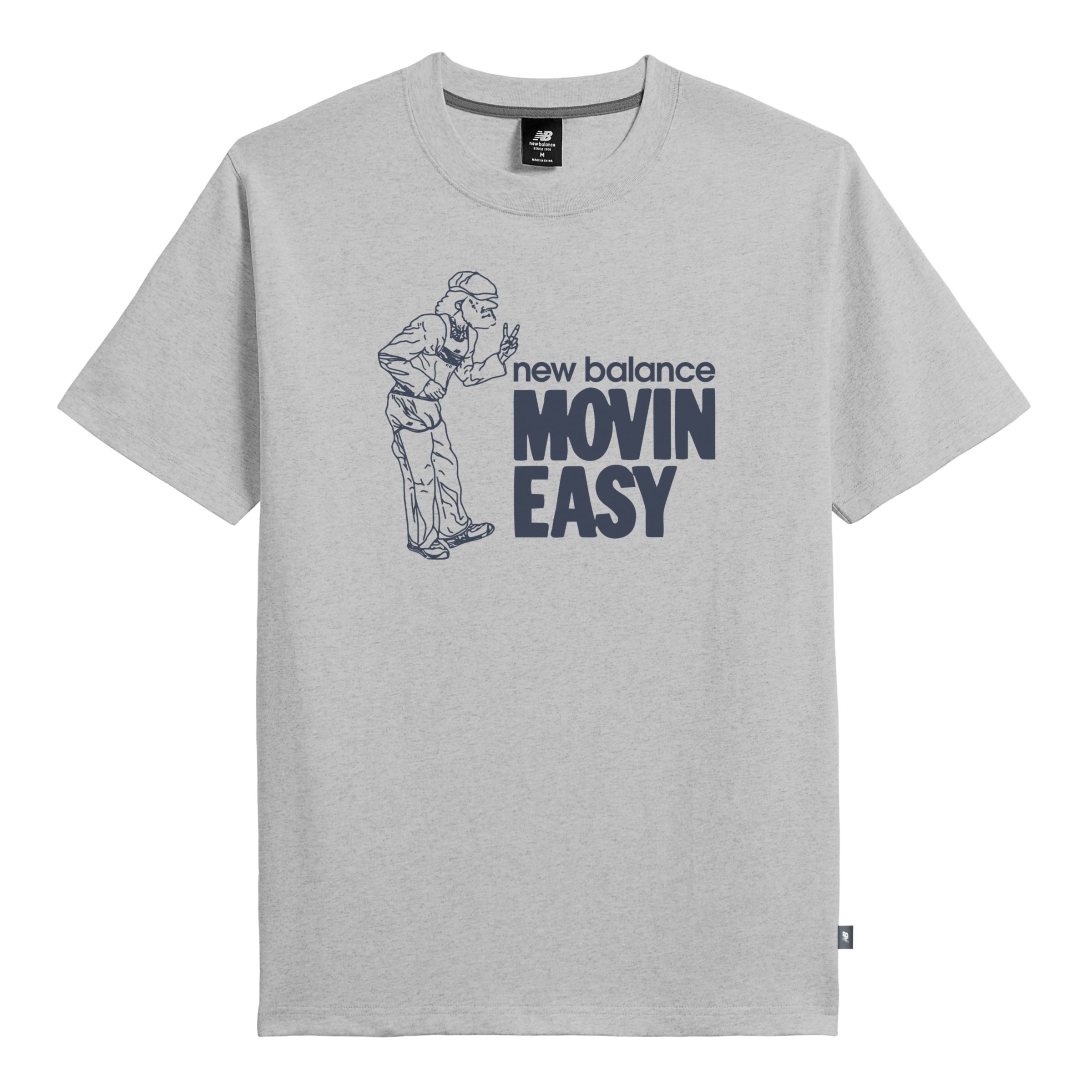 

New Balance Men's Movin Easy T-Shirt Grey - Grey