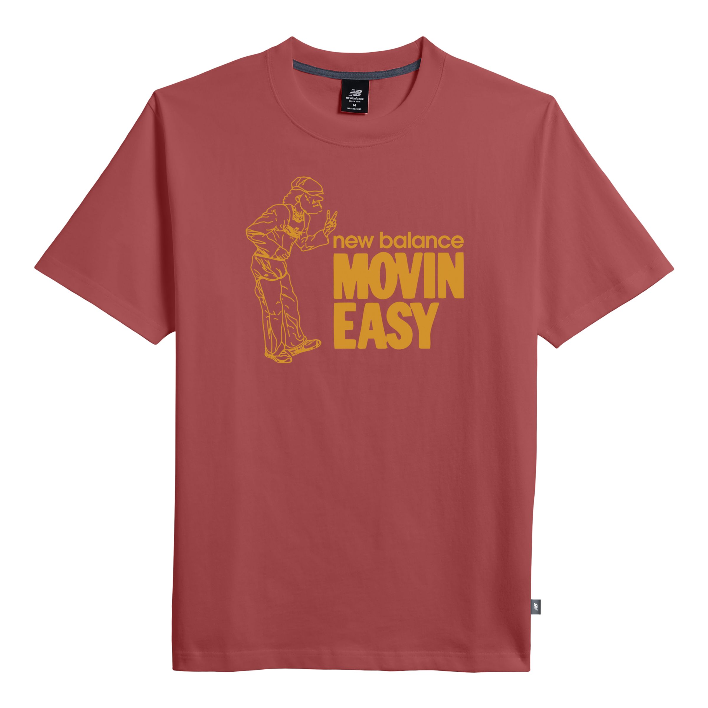 

New Balance Men's Movin Easy T-Shirt Red - Red