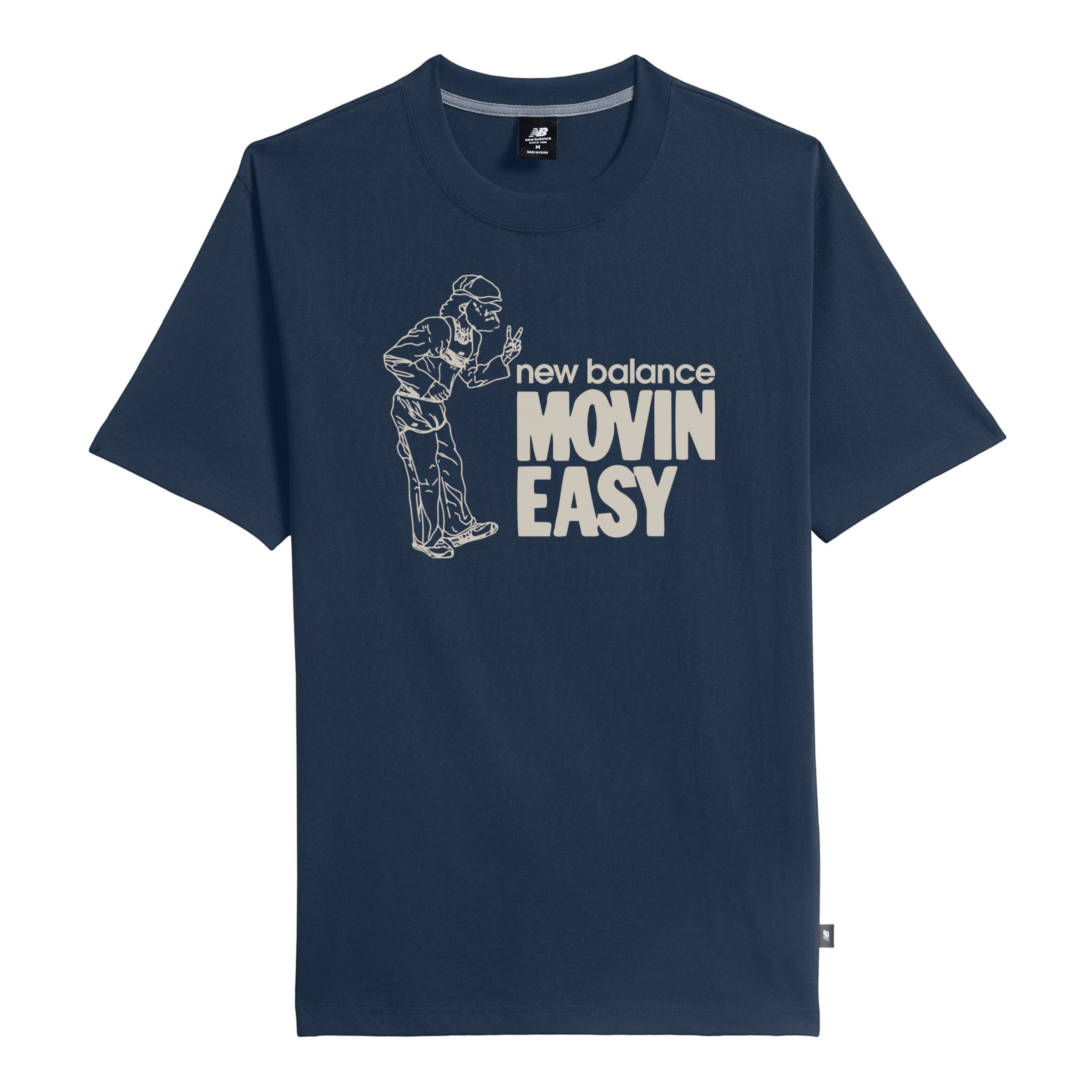 

New Balance Men's Movin Easy T-Shirt Blue - Blue