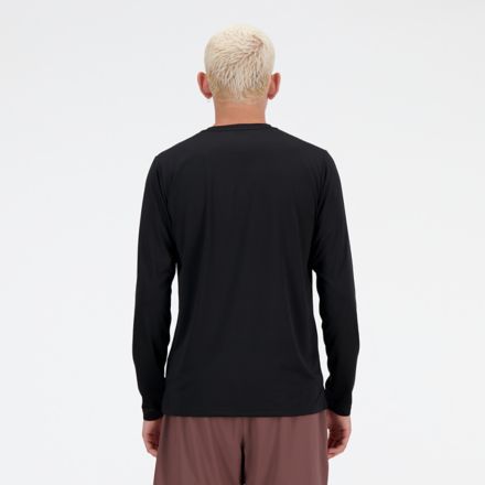 New balance 長袖トップスと黒色パンツセット サイズL New Balance tシャツ MET24 Basic Logo Long Sleeve Tee メンズ