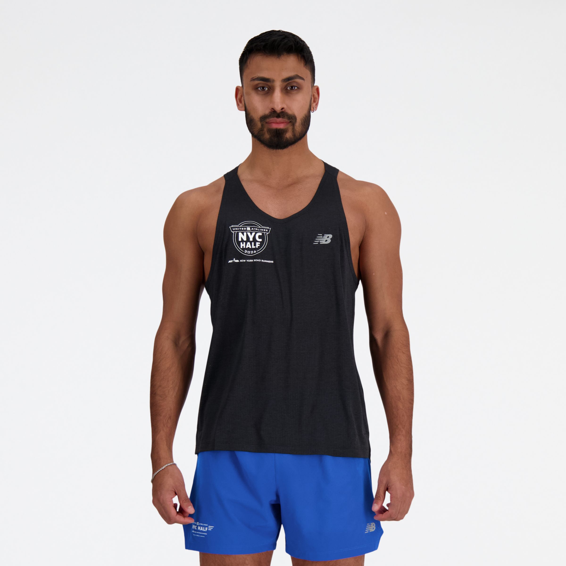 

New Balance Men's United Airlines NYC Half Athletics Singlet Black - Black