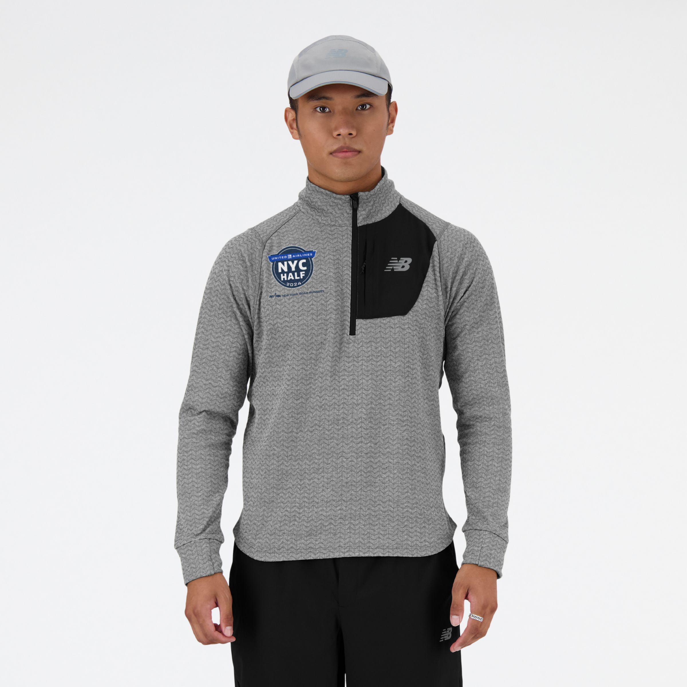 New Balance】UNI Athletics 起毛 Half Zip-up Sweatshirt