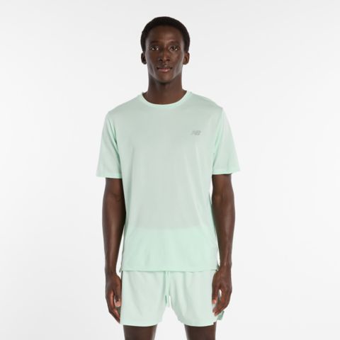 Мужская футболка New Balance RC Essential, цвет: Нефритовый / Серый