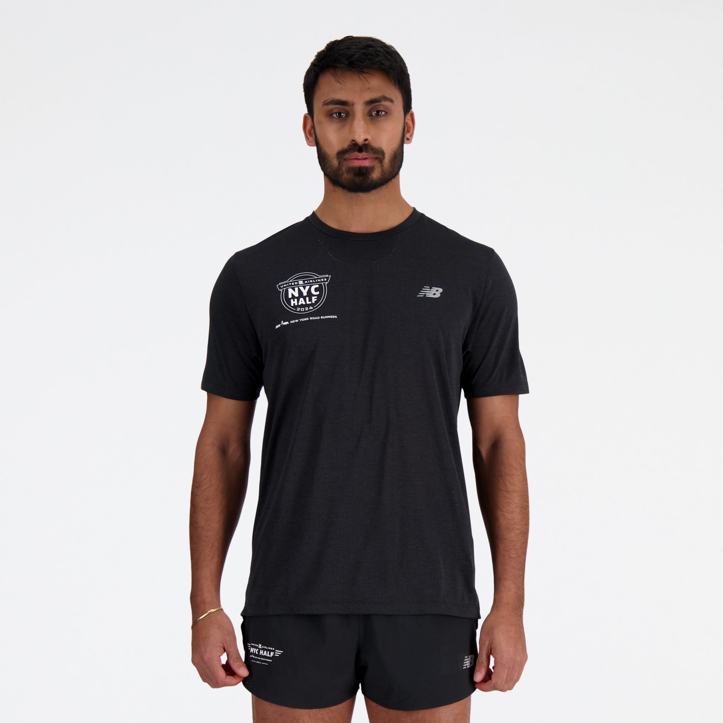 

New Balance Men's United Airlines NYC Half Athletics T-Shirt Black - Black
