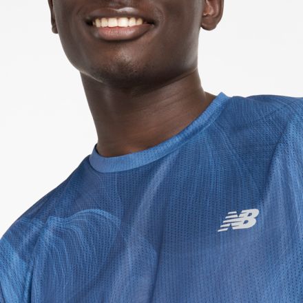 Athletics Printed T-Shirt 1, BLUE AGATE, MT41254BEU