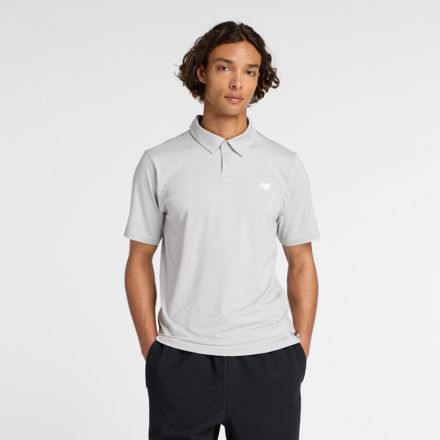 New Balance Performance Polo, BLACK with GREY MATTER, MT41401RCD