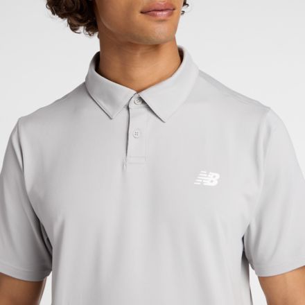 New Balance Performance Polo, BLACK with GREY MATTER, MT41401RCD