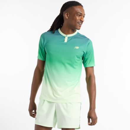 Printed Tournament Top, LINEN, MT41406MEW