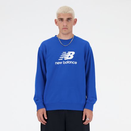 Sport Essentials Stacked Logo スウェットクルー, BLUE OASIS, MT41500BUL