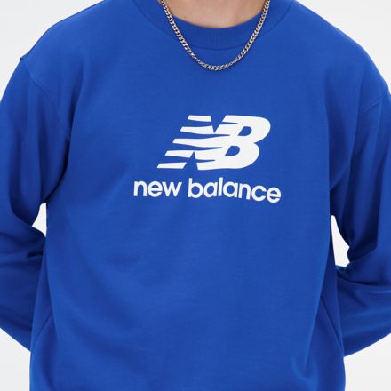 Sport Essentials Stacked Logo スウェットクルー, BLUE OASIS, MT41500BUL