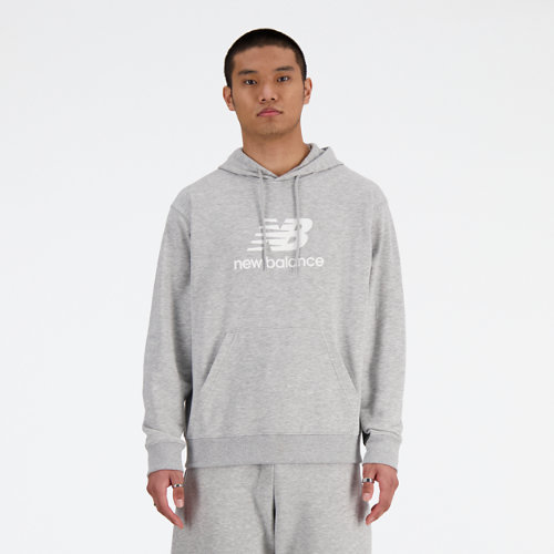 Shop New Balance Men's Sport Essentials French Terry Logo Hoodie In Grey
