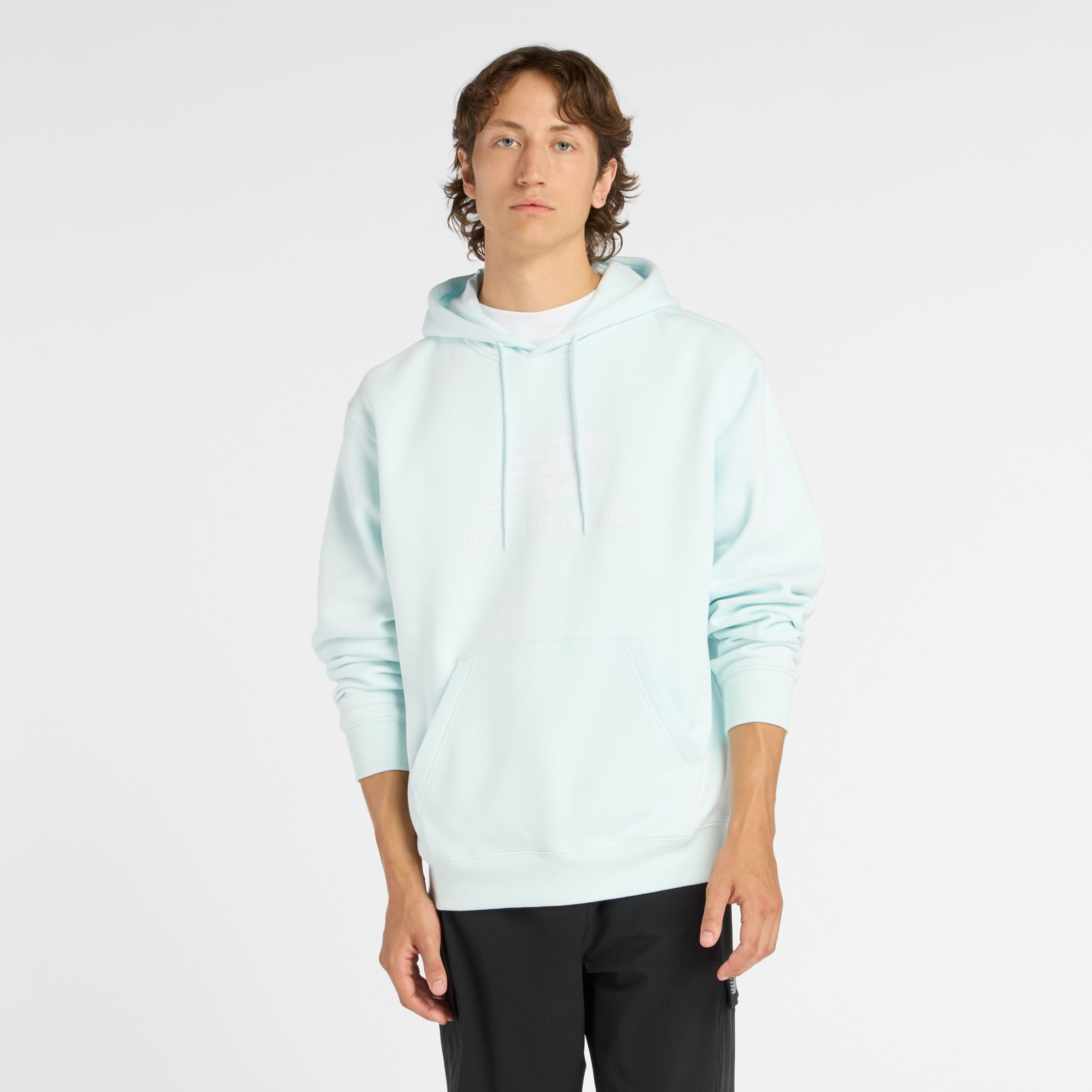 New Balance Sport Essentials スウェット ロゴ フーディ(裏起毛), MT41505AAW