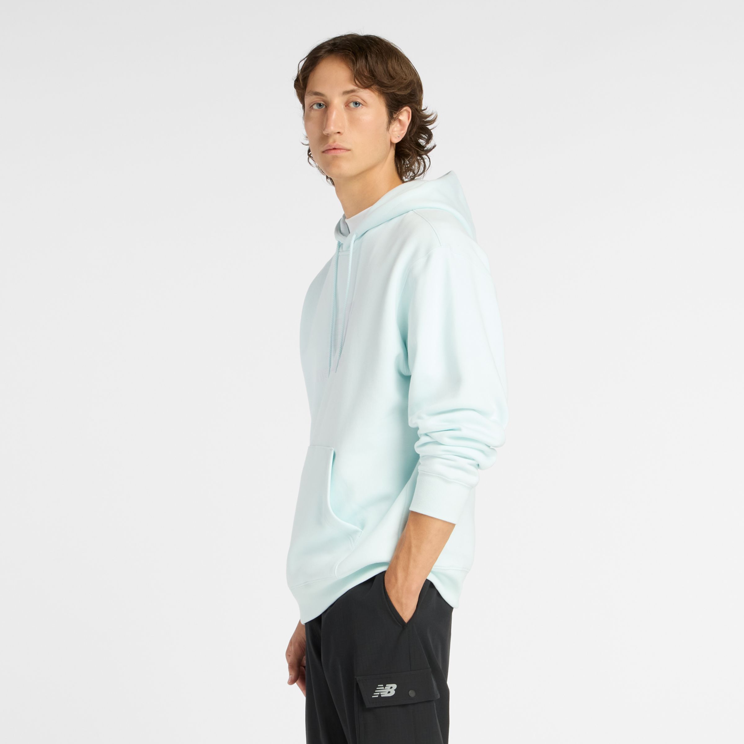 New Balance Sport Essentials スウェット ロゴ フーディ(裏起毛), MT41505AAW
