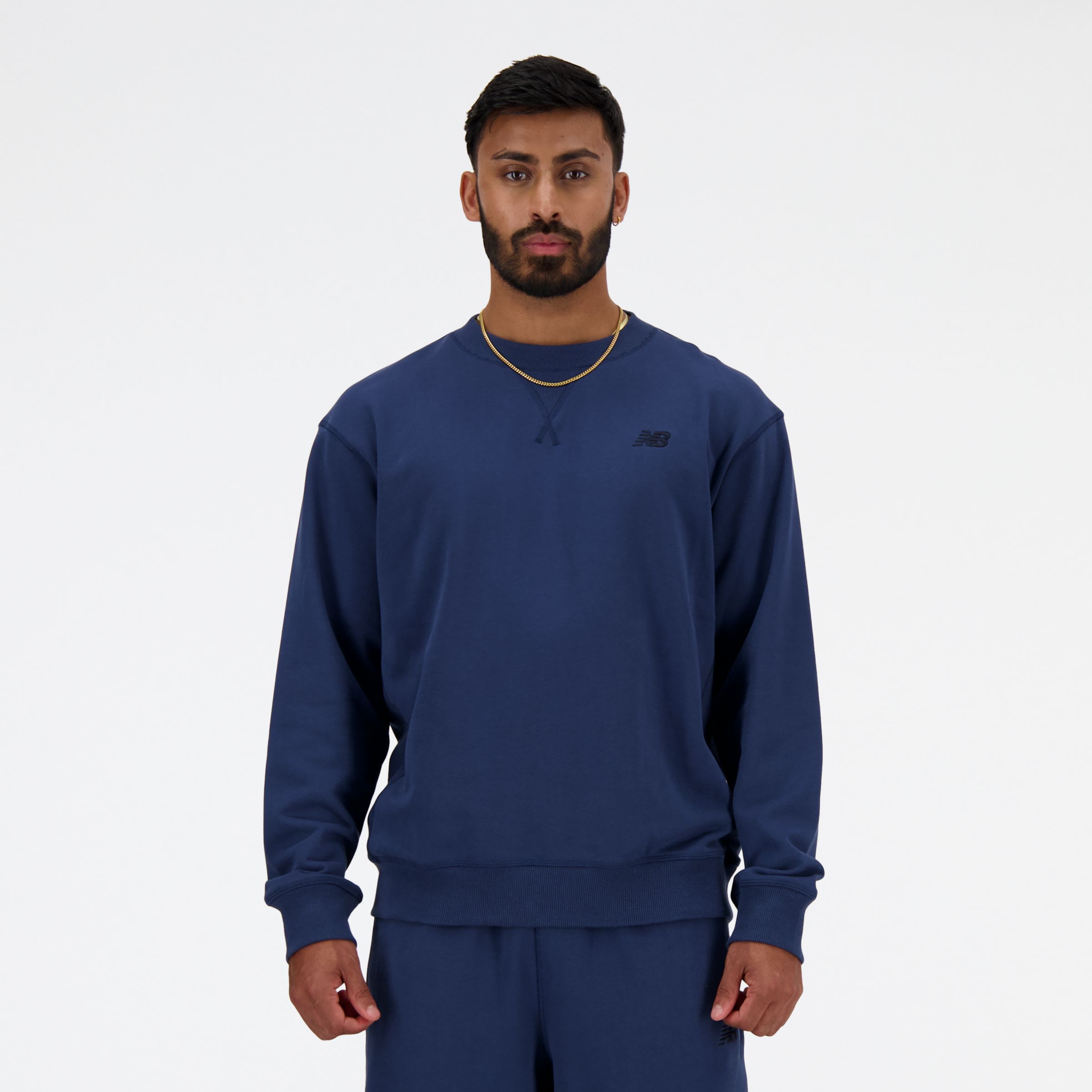 New Balance Uomo Athletics French Terry Crew, Cotone, Taglia 2XL