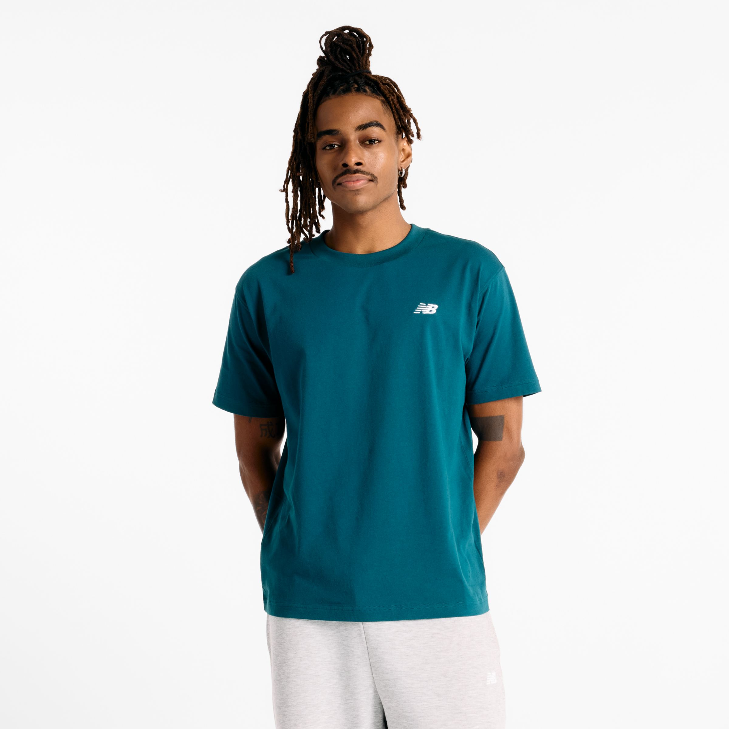 

New Balance Men's Sport Essentials Cotton T-Shirt Blue - Blue