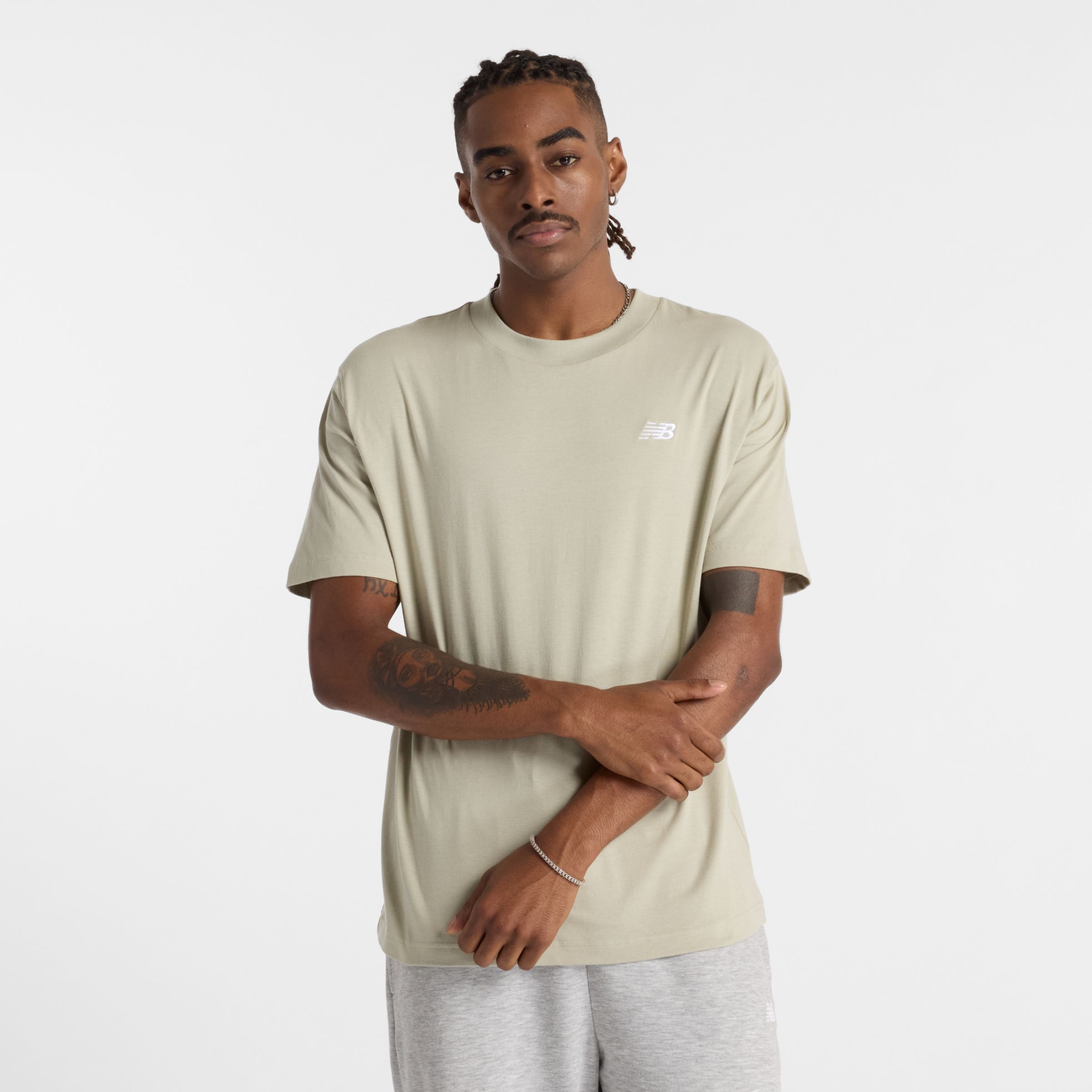 

New Balance Men's Sport Essentials Cotton T-Shirt Green - Green