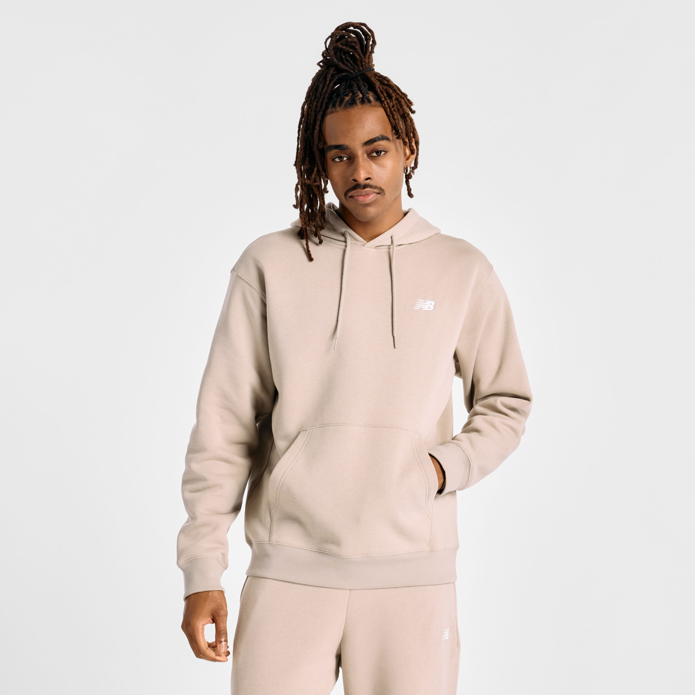 

New Balance Men's Sport Essentials Fleece Hoodie Beige - Beige