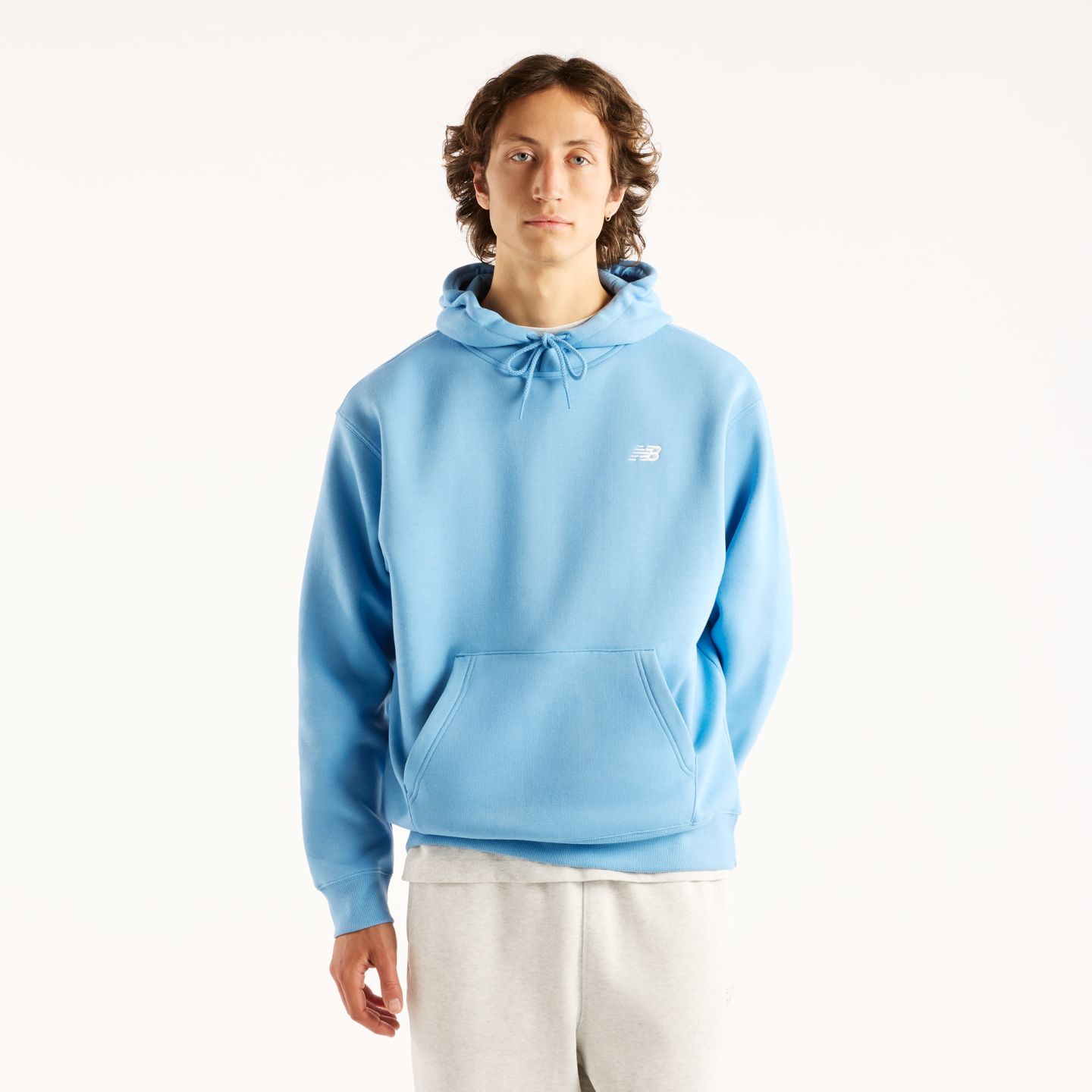 Мужское худи New Balance Sport Essentials Fleece, цвет: Синий — фото 1
