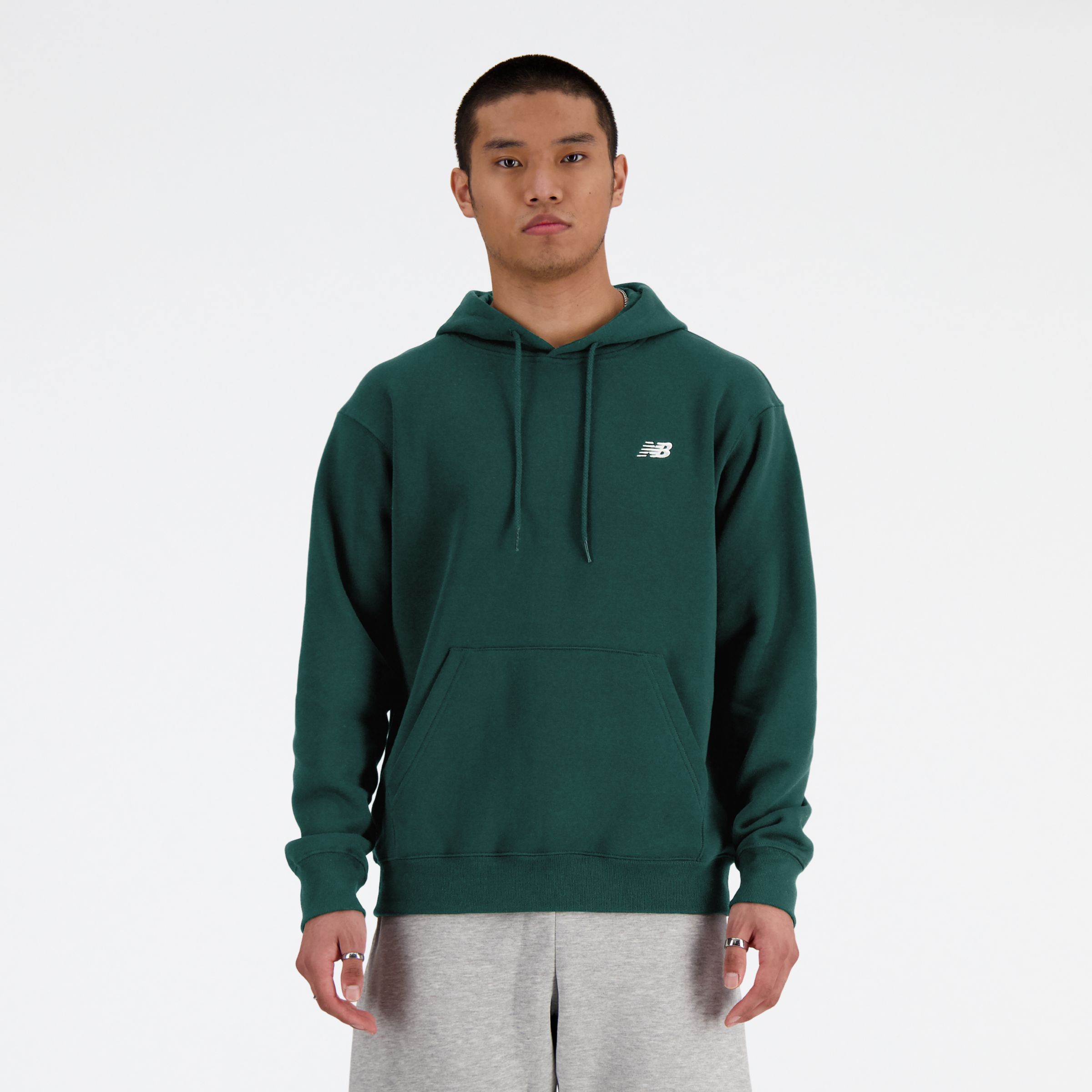 뉴발란스 New Balance Sport Essentials Fleece Hoodie,NIGHTWATCH GREEN