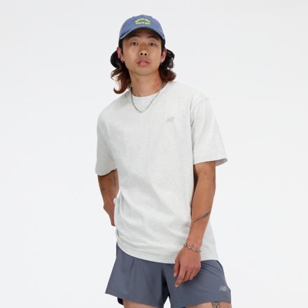 New Balance ESSENTIALS CAFE - T-shirt imprimé - white/blue/blanc