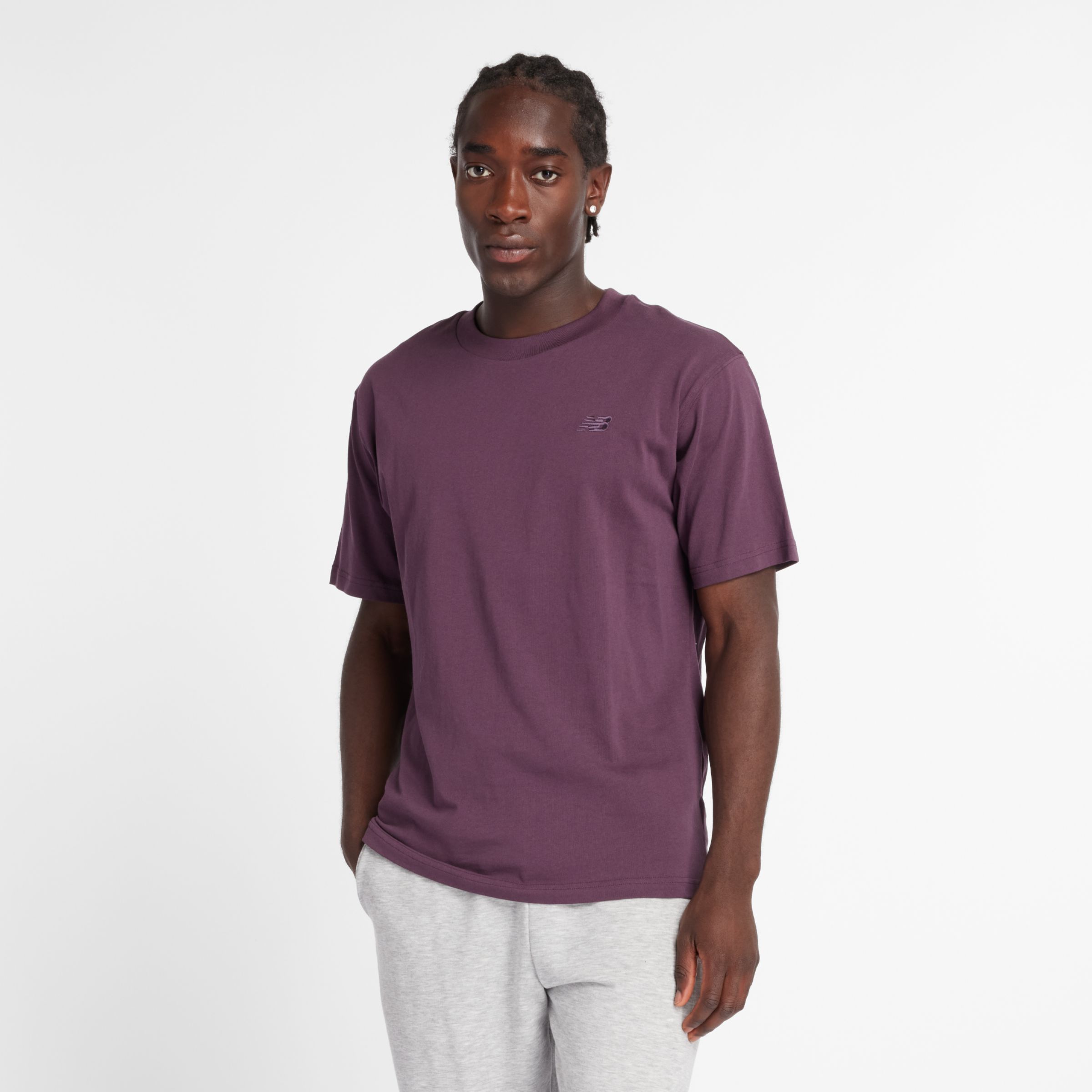 

New Balance Men's Athletics Cotton T-Shirt Brown - Brown