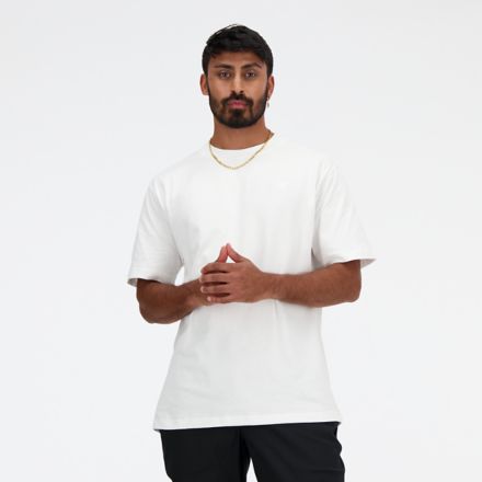 New balance white t shirt hotsell