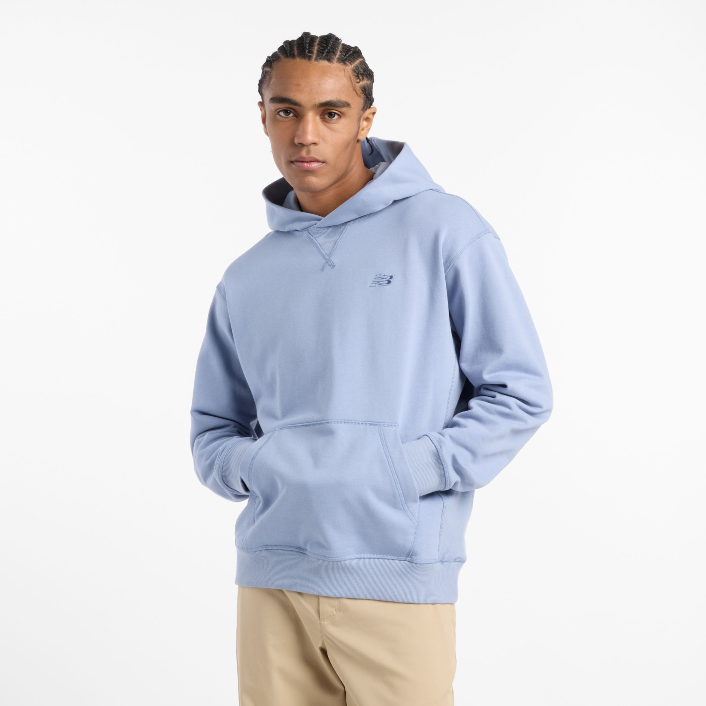 

New Balance Men's Athletics French Terry Hoodie Blue - Blue