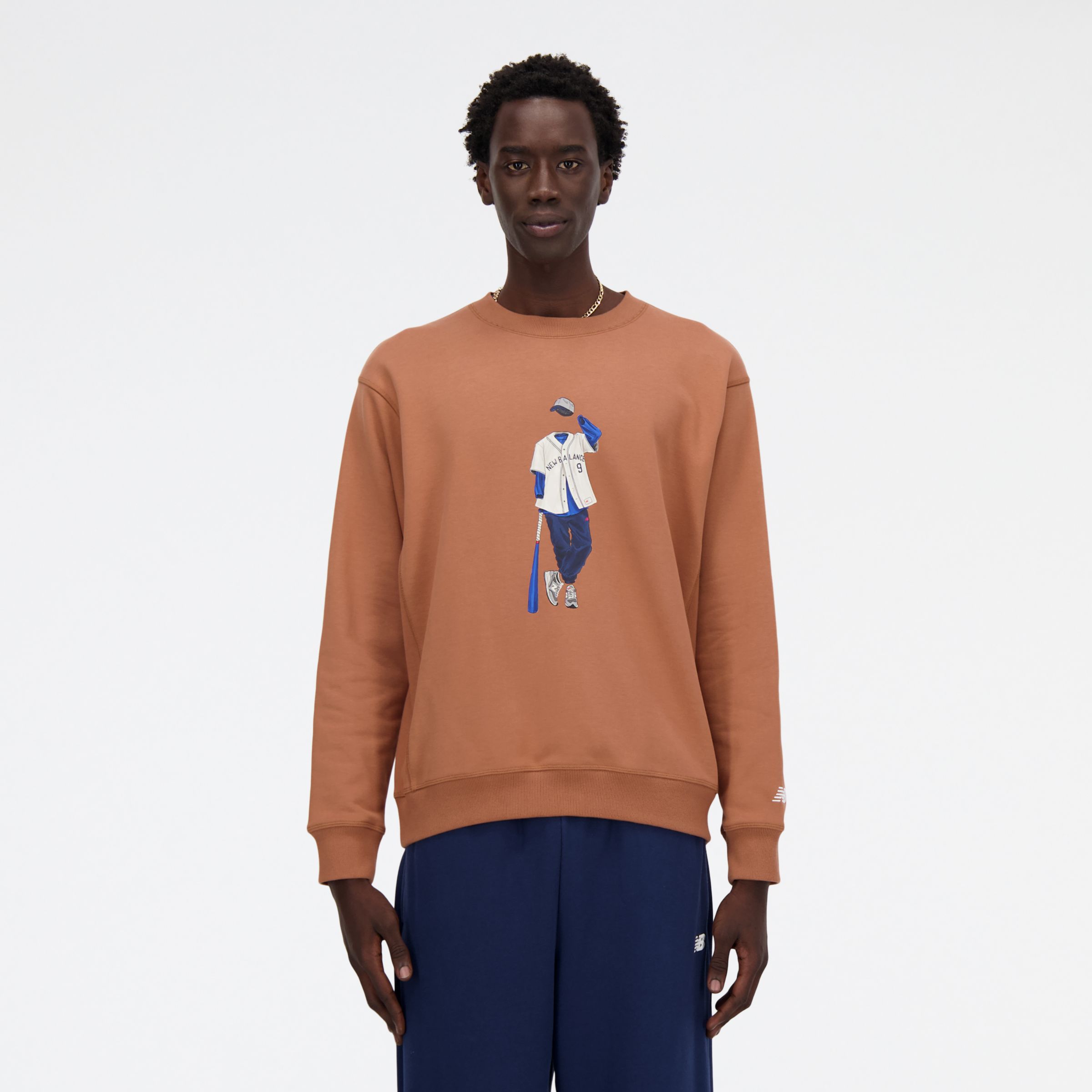 New Balance Uomo Athletics Sport Style Crew, Taglia L