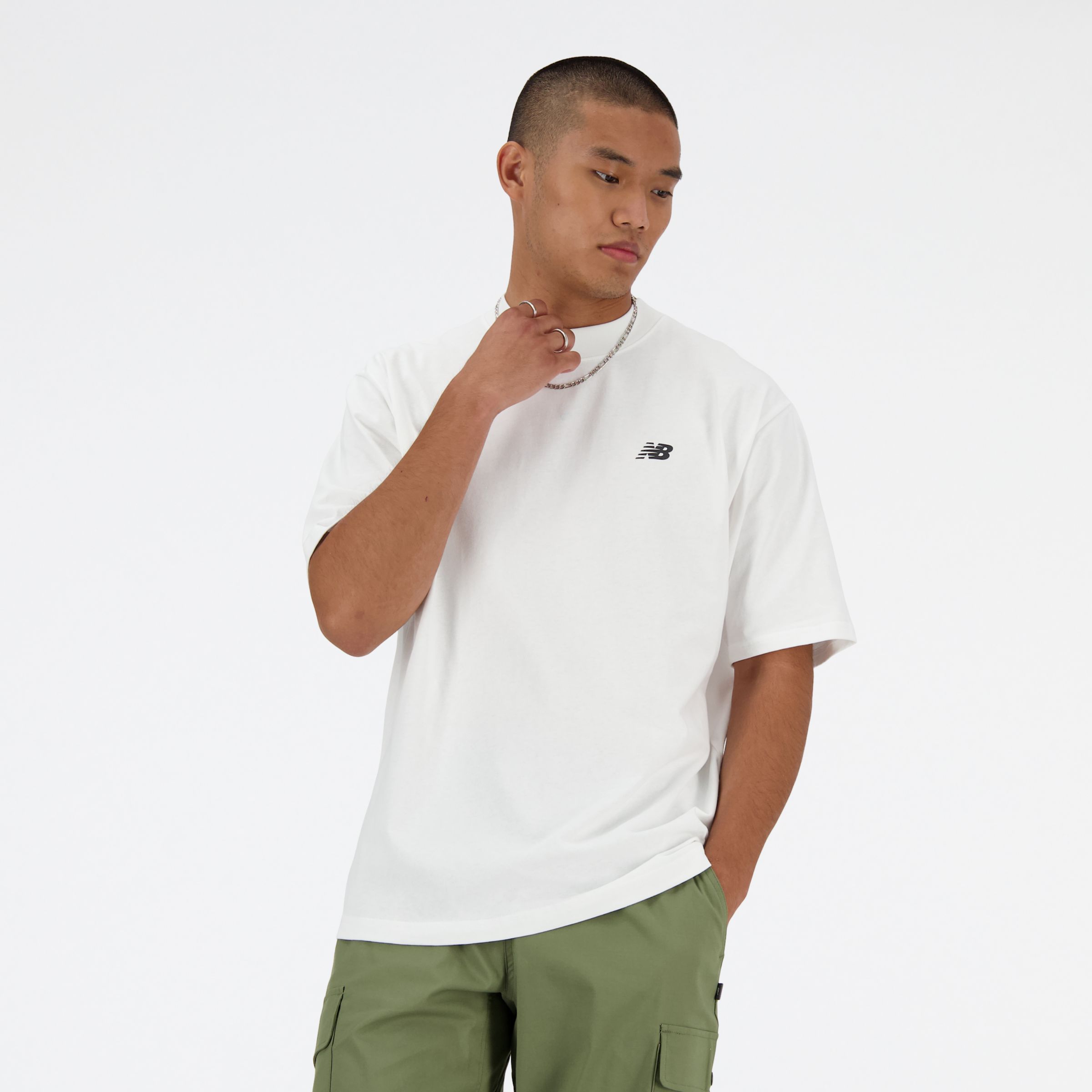 

New Balance Men's Shifted Oversized T-Shirt White - White