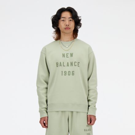 New Balance washed hoodie with logo in off white