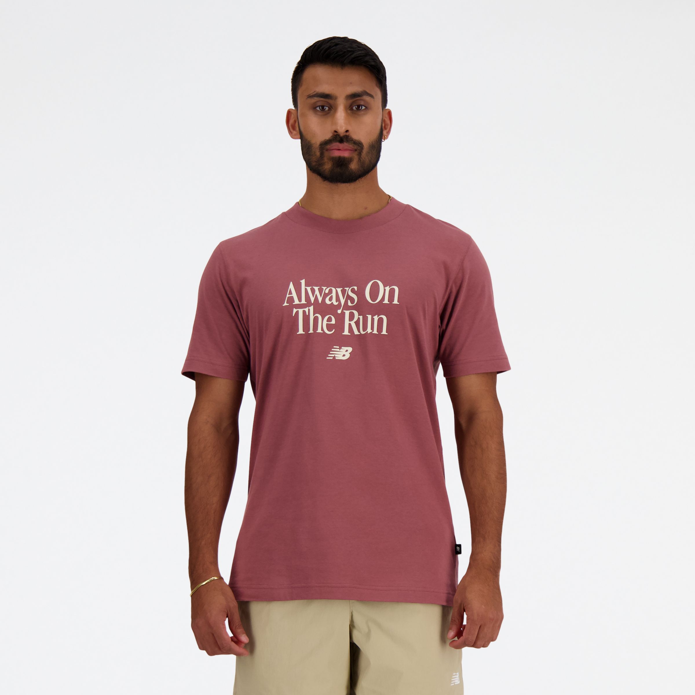 

New Balance Men's Sport Essentials Slogan T-Shirt Red - Red