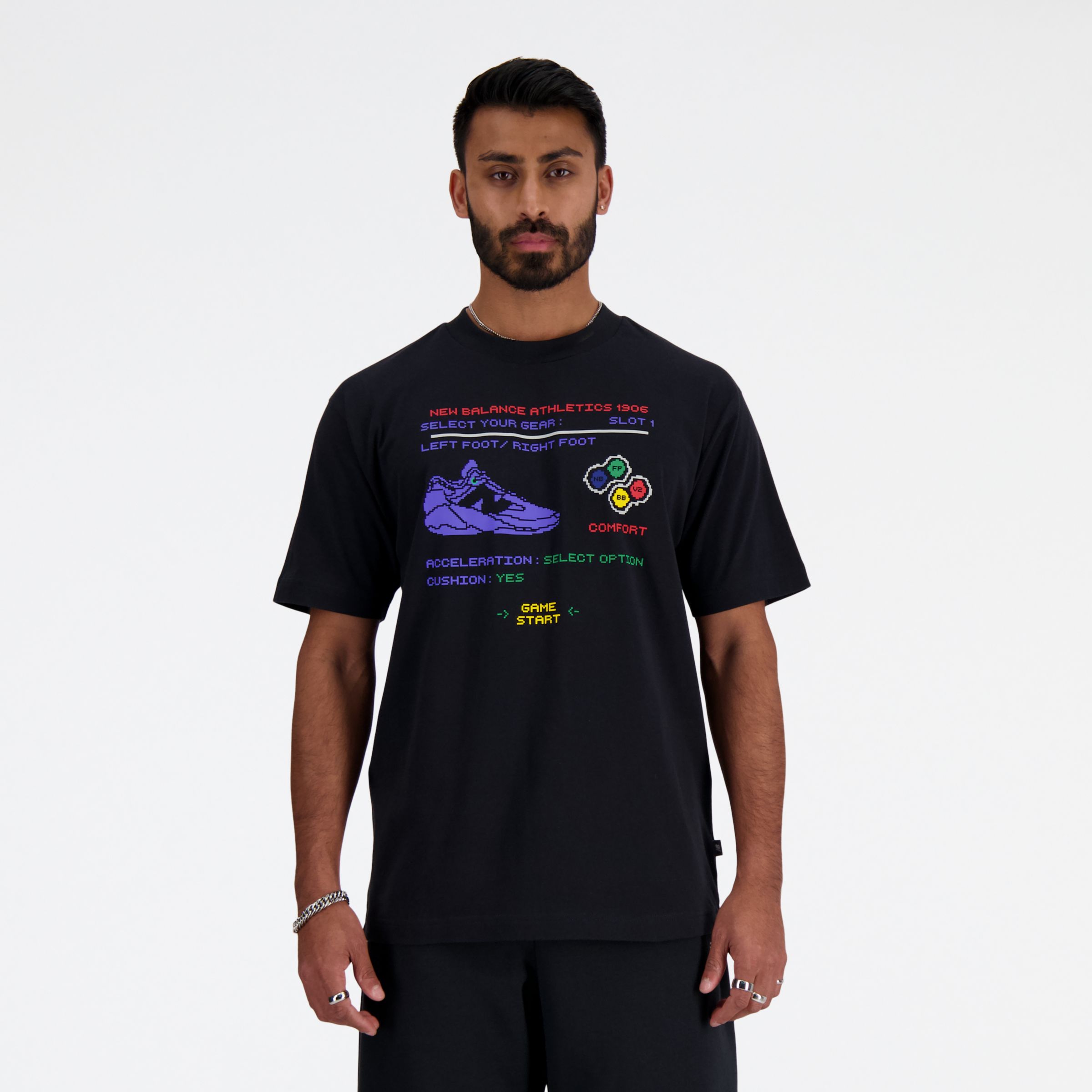 

New Balance Men's Start Mode Graphic T-Shirt Black - Black