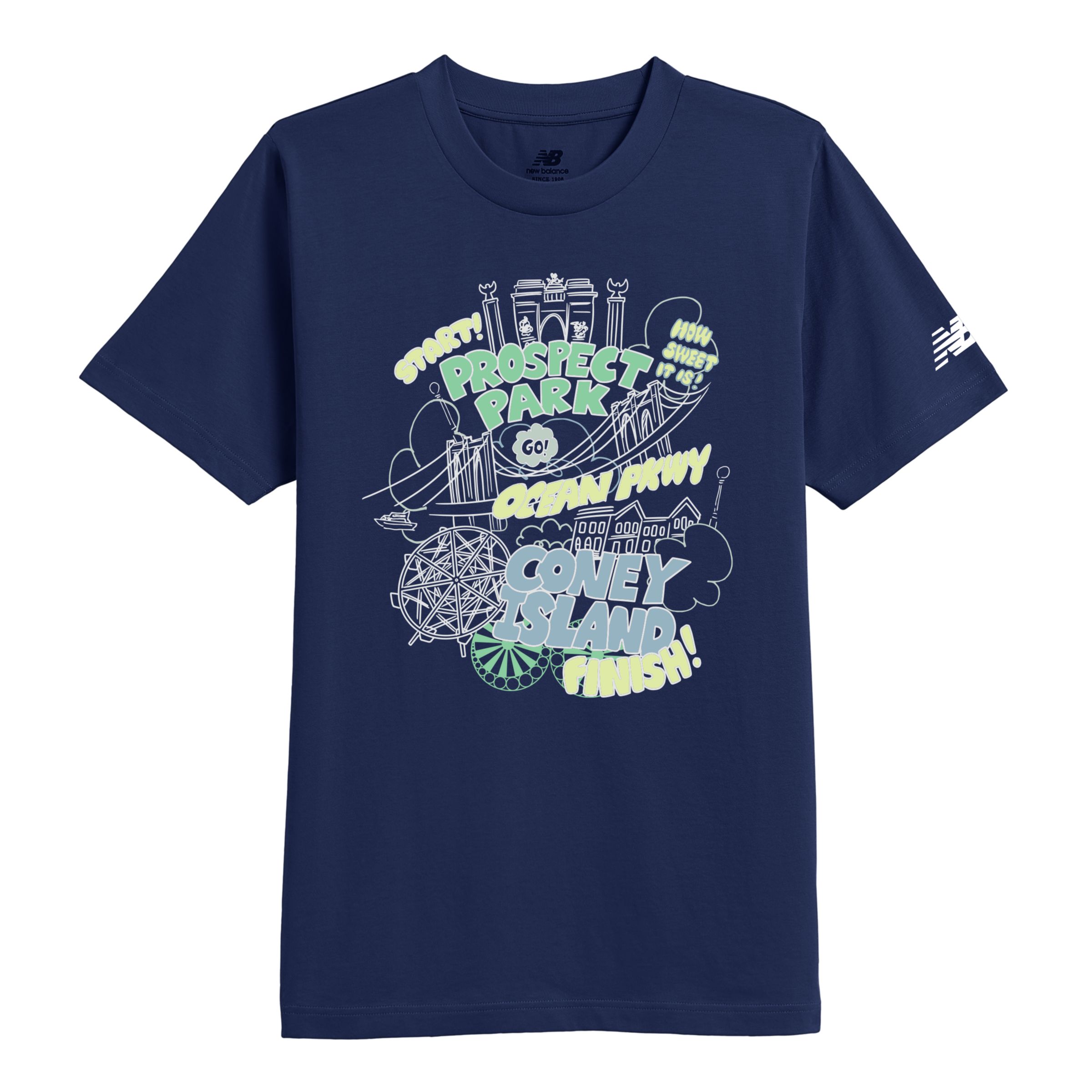 

New Balance Men's RBC Brooklyn Half Graphic T-Shirt Blue - Blue